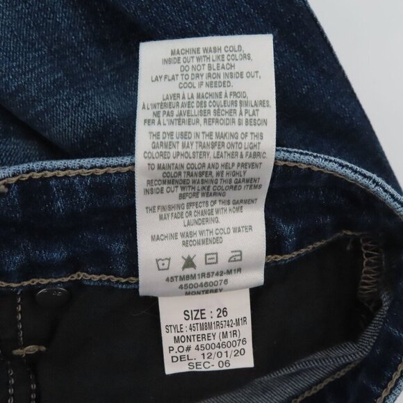 Joes Women 26 High Rise Boot Cut Blue Denim Jeans Raw Hem Cotton Blend Pockets - Picture 8 of 10